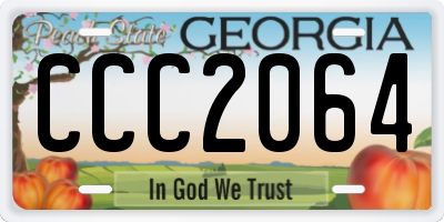 GA license plate CCC2064