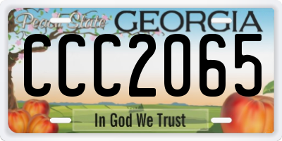GA license plate CCC2065