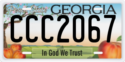 GA license plate CCC2067