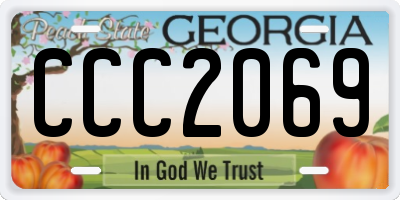 GA license plate CCC2069
