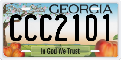 GA license plate CCC2101