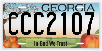 GA license plate CCC2107