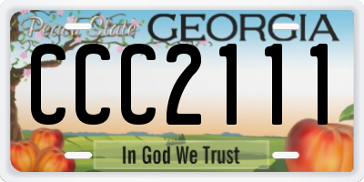 GA license plate CCC2111
