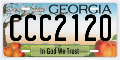 GA license plate CCC2120