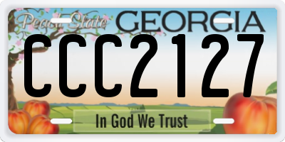 GA license plate CCC2127