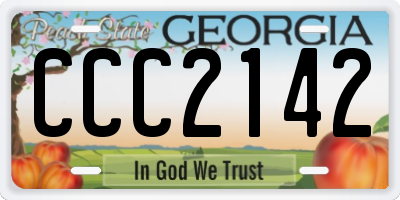 GA license plate CCC2142