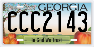 GA license plate CCC2143