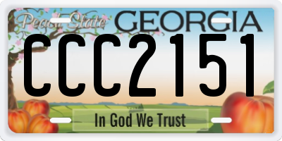 GA license plate CCC2151