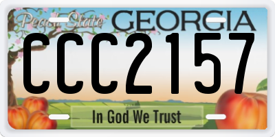 GA license plate CCC2157