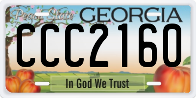 GA license plate CCC2160