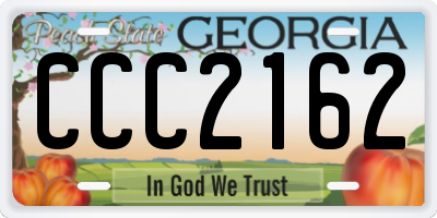 GA license plate CCC2162