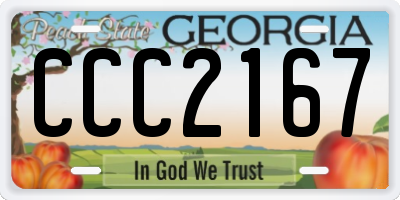 GA license plate CCC2167