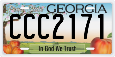 GA license plate CCC2171