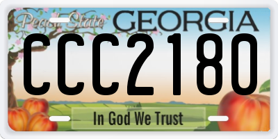 GA license plate CCC2180