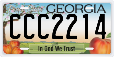 GA license plate CCC2214