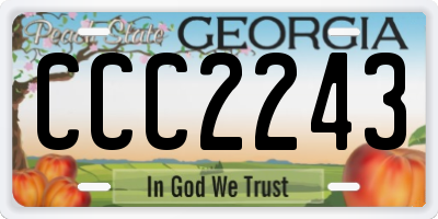 GA license plate CCC2243