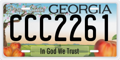 GA license plate CCC2261