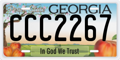 GA license plate CCC2267