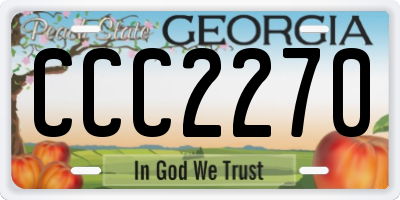 GA license plate CCC2270