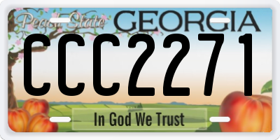 GA license plate CCC2271