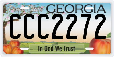 GA license plate CCC2272