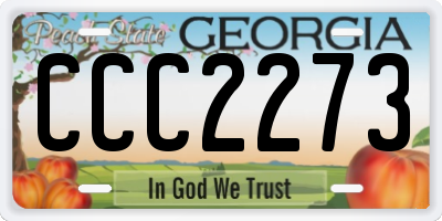 GA license plate CCC2273