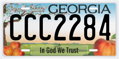 GA license plate CCC2284