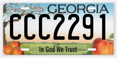 GA license plate CCC2291