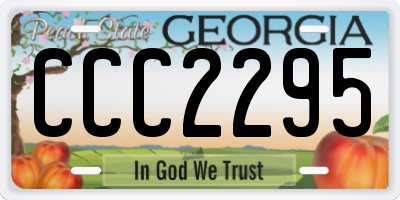 GA license plate CCC2295