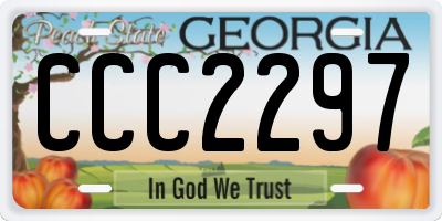 GA license plate CCC2297