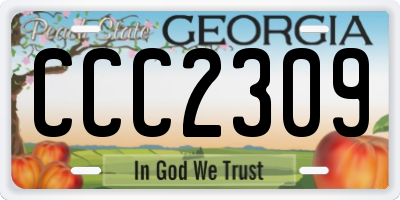 GA license plate CCC2309