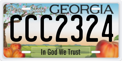 GA license plate CCC2324