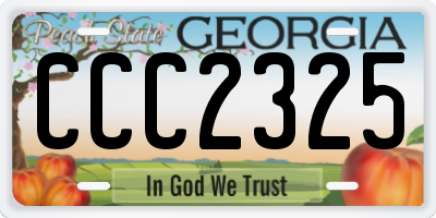 GA license plate CCC2325