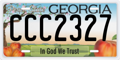 GA license plate CCC2327