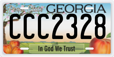 GA license plate CCC2328