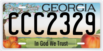 GA license plate CCC2329