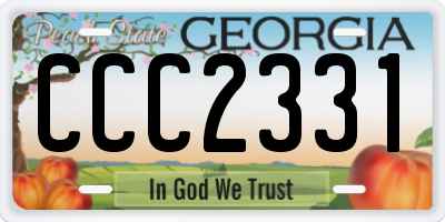 GA license plate CCC2331