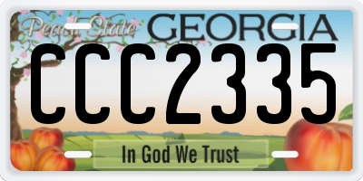 GA license plate CCC2335