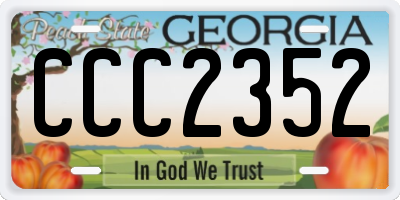 GA license plate CCC2352