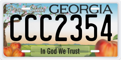GA license plate CCC2354