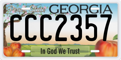 GA license plate CCC2357