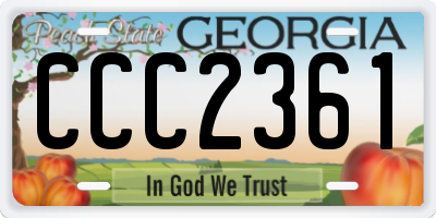 GA license plate CCC2361
