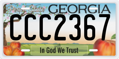 GA license plate CCC2367