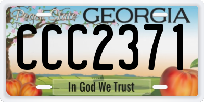 GA license plate CCC2371