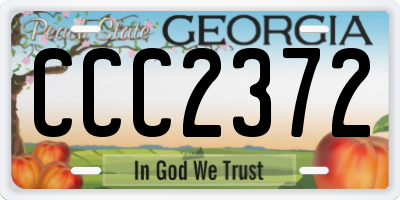 GA license plate CCC2372