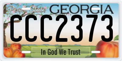 GA license plate CCC2373