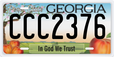 GA license plate CCC2376