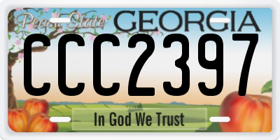 GA license plate CCC2397