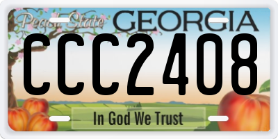 GA license plate CCC2408