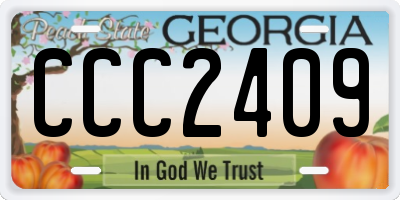 GA license plate CCC2409